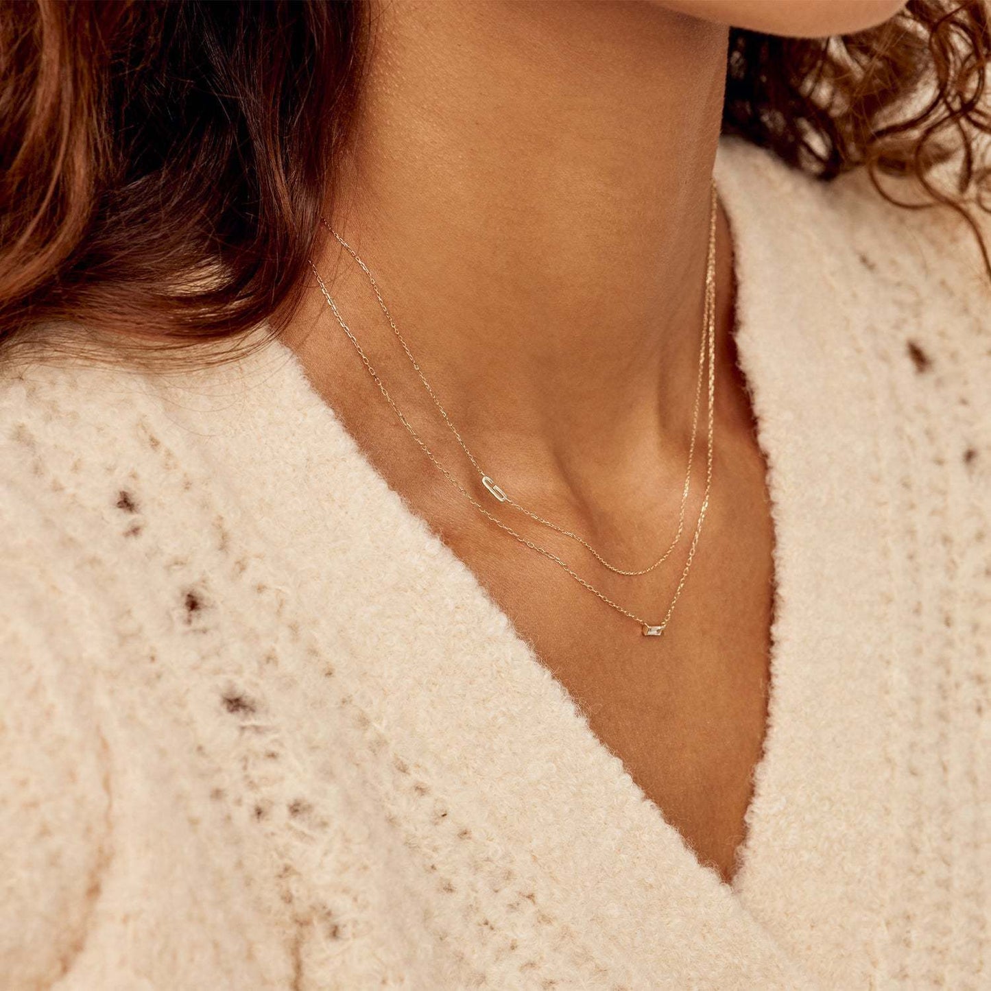 Colliers femme lettre majuscule initiale en acier inoxydable