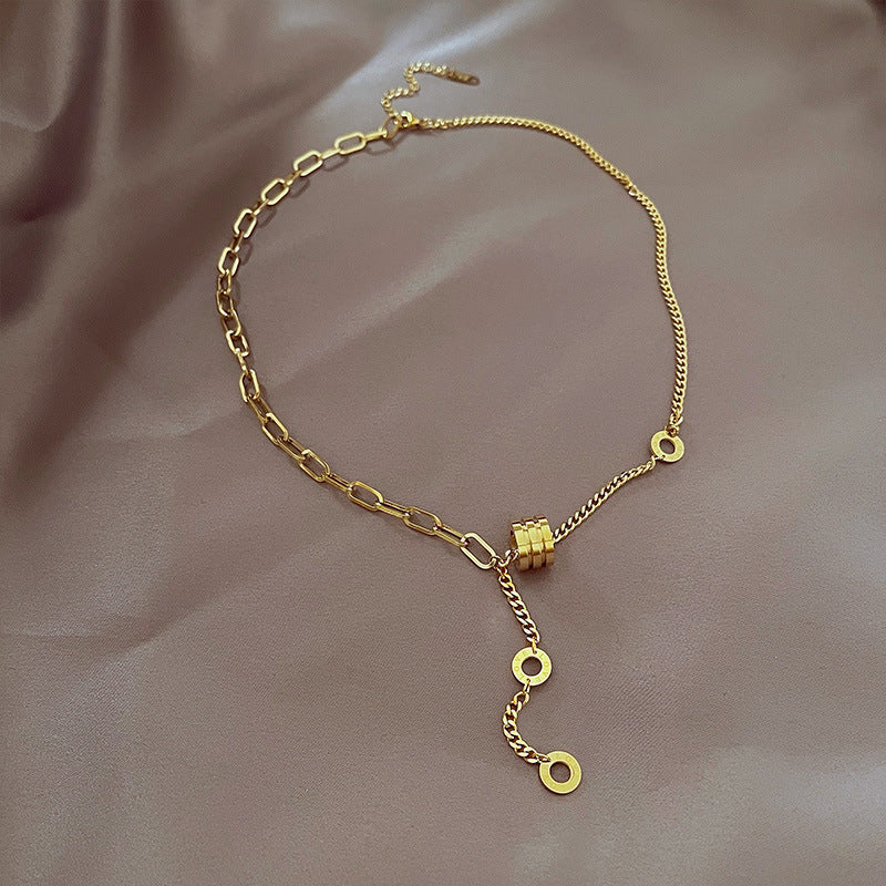 Women's Style Temperament Entry Lux High-grade Design Titanium Steel Necklaces