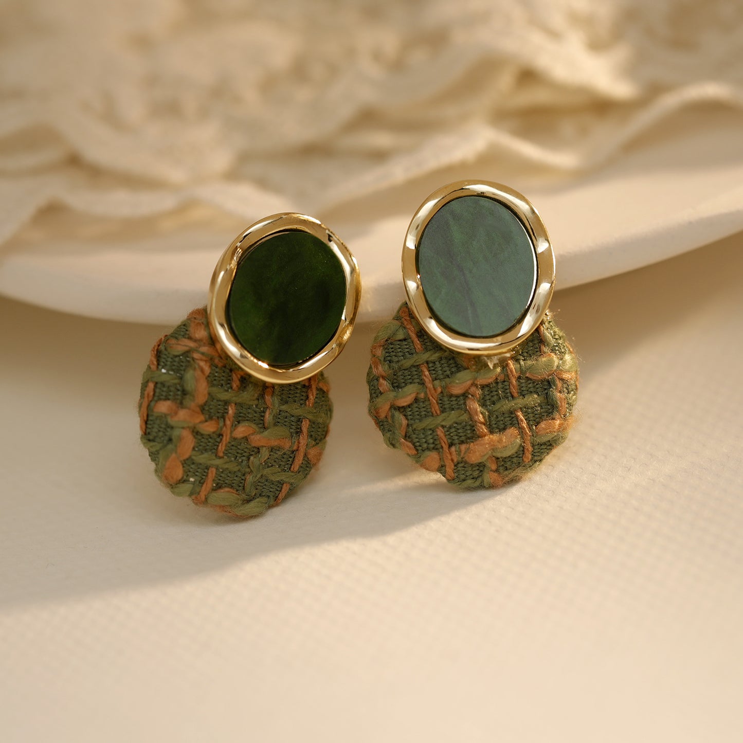 Women's Style Fashion Personalized High-grade Ear Fabric Earrings