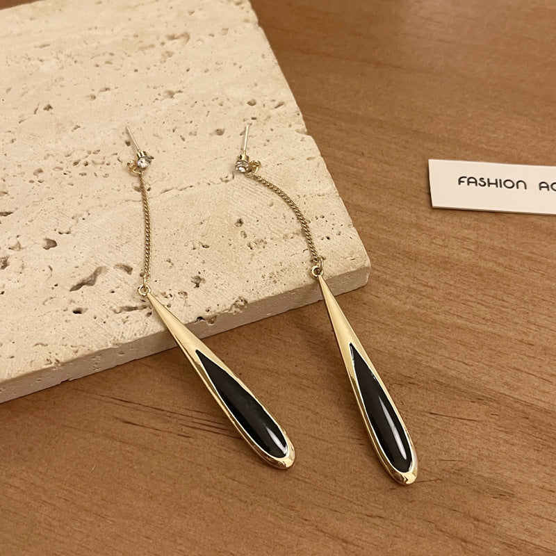 Nadel-Retro-Stil, lange, elegante, schlichte Ringe