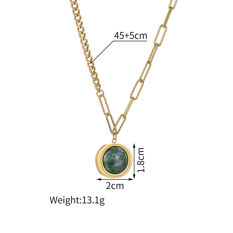 Wind Titanium Steel Twin Female Design Necklaces