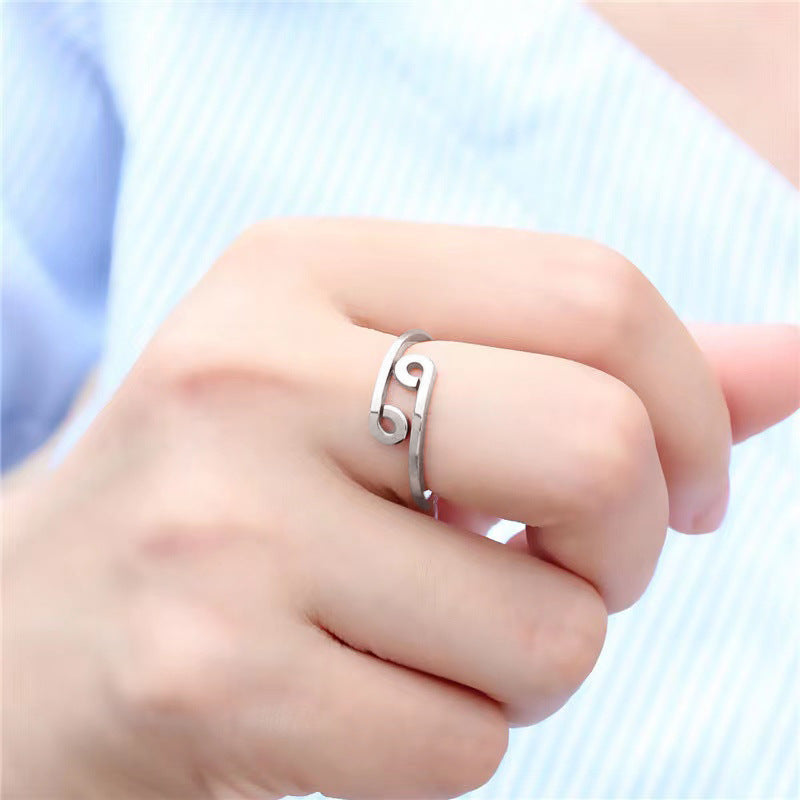 Korean Style Minimalist Creative Twee Constellation Open Rings