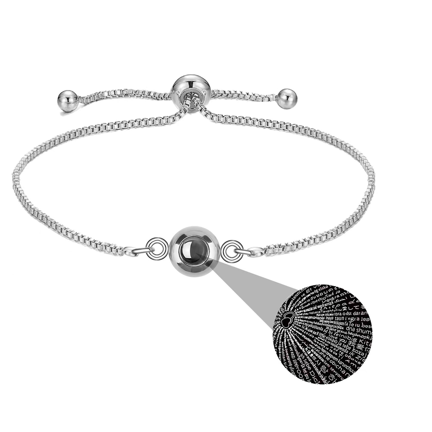 Damen & Herren & Projection Stone Languages Love You Armbänder