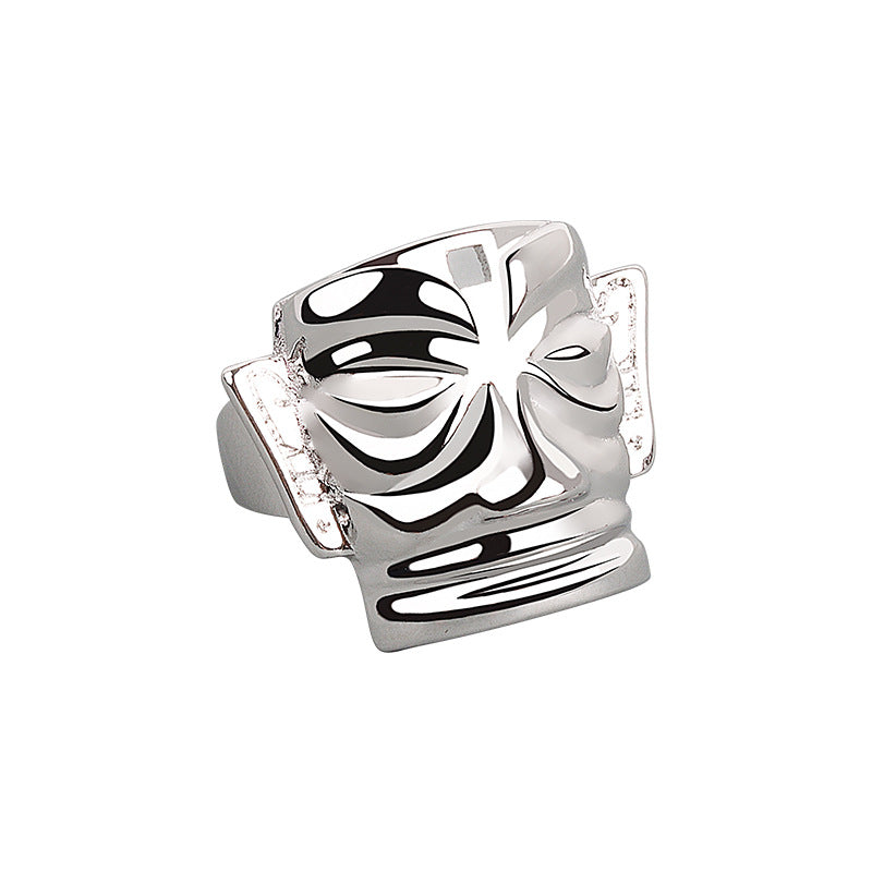 Women's & Men's Mask And Retro Cultural Creative Ethnic Style Power Personalized Rings