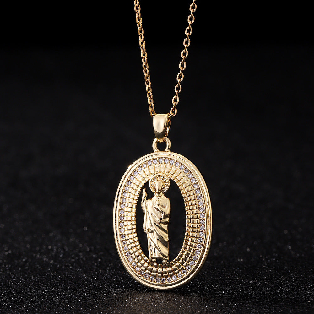 Virgin Mary Pendant Female Light Luxury Necklaces