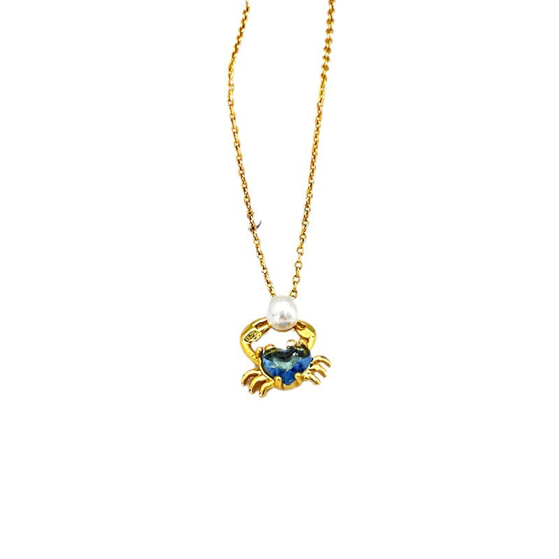 Women's Vintage Crab Pearl Light Luxury High Necklaces
