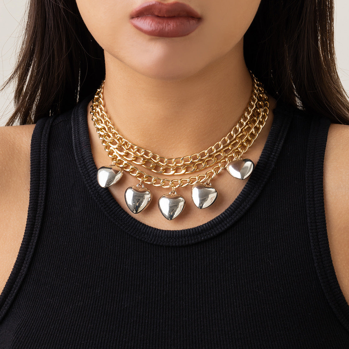 Women's Ornament Fashion Peach Heart Geometric Simple Necklaces