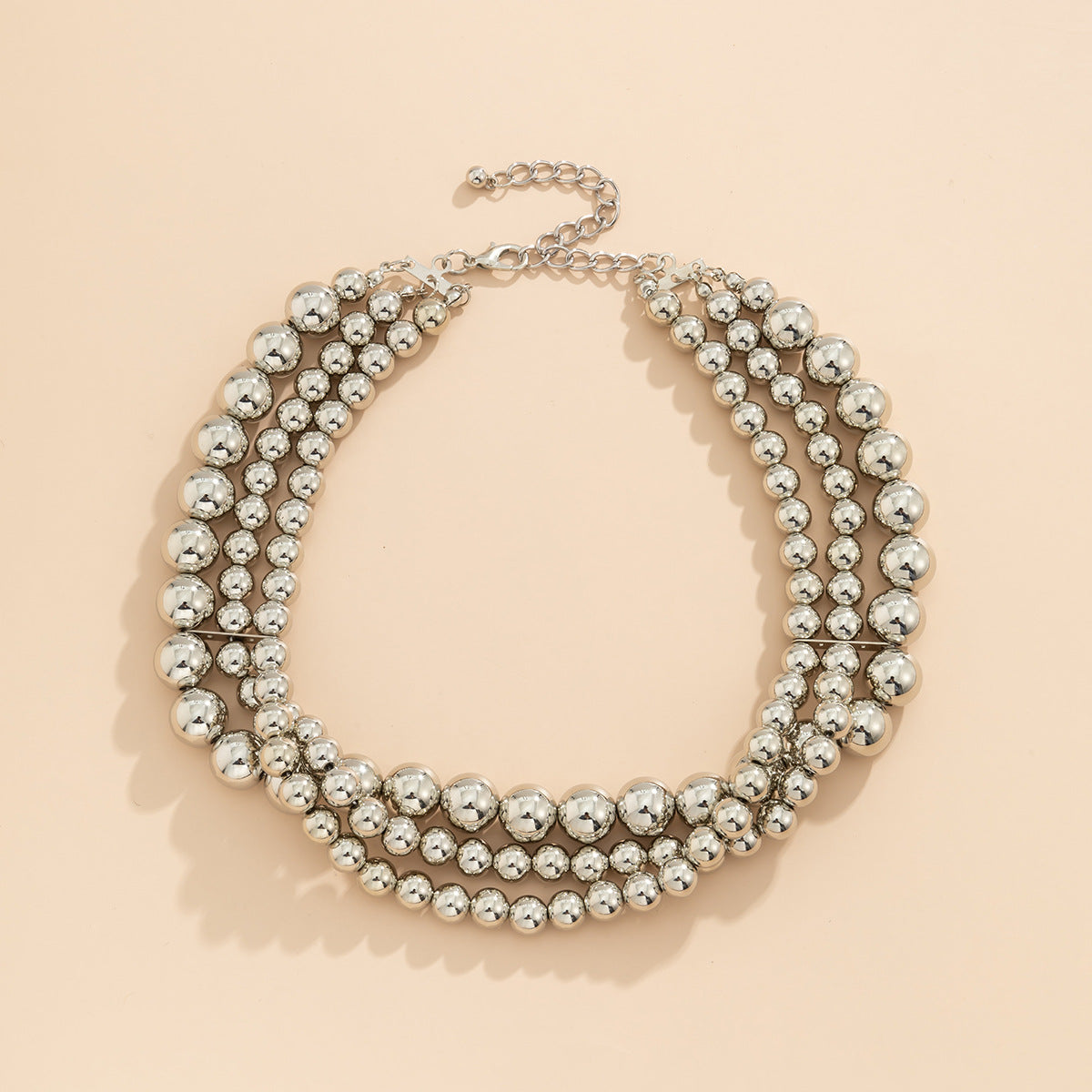 Colliers simples à perles pour femmes, ornement exagéré, jumeaux, Punk, minorité