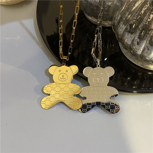 Colliers à chaîne de pull longs en acier Colorfast Bear