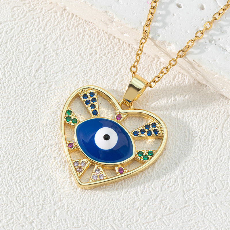 Wind Devil's Eye French Oil Drop Necklaces