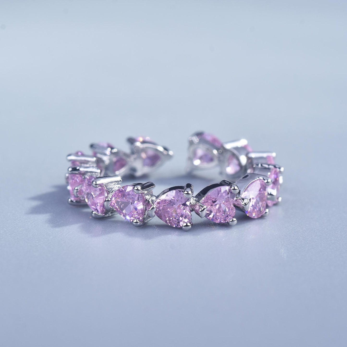 Women's Broadcast Heart-shaped Yellow Diamond Artificial High Carbon Rings