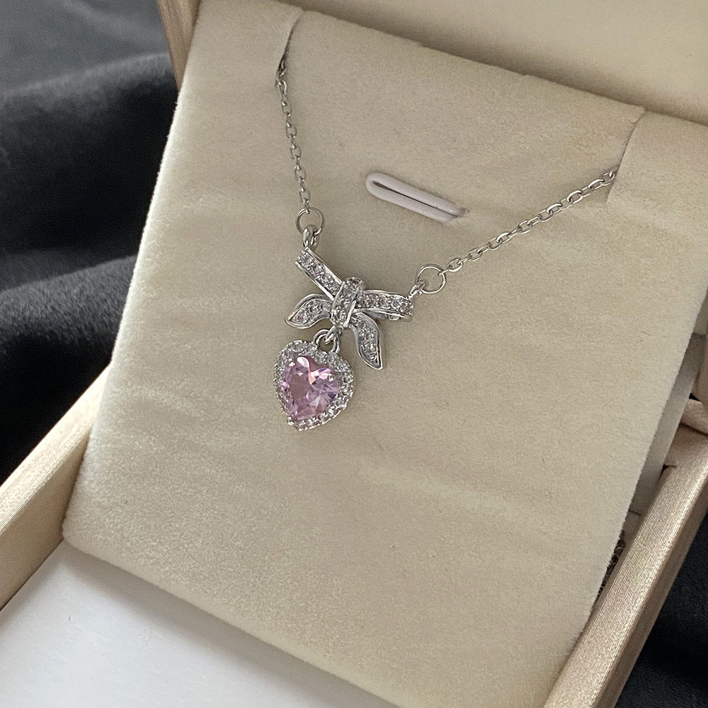 Micro Inlaid Zircon Flower Short Style Versatile Necklaces