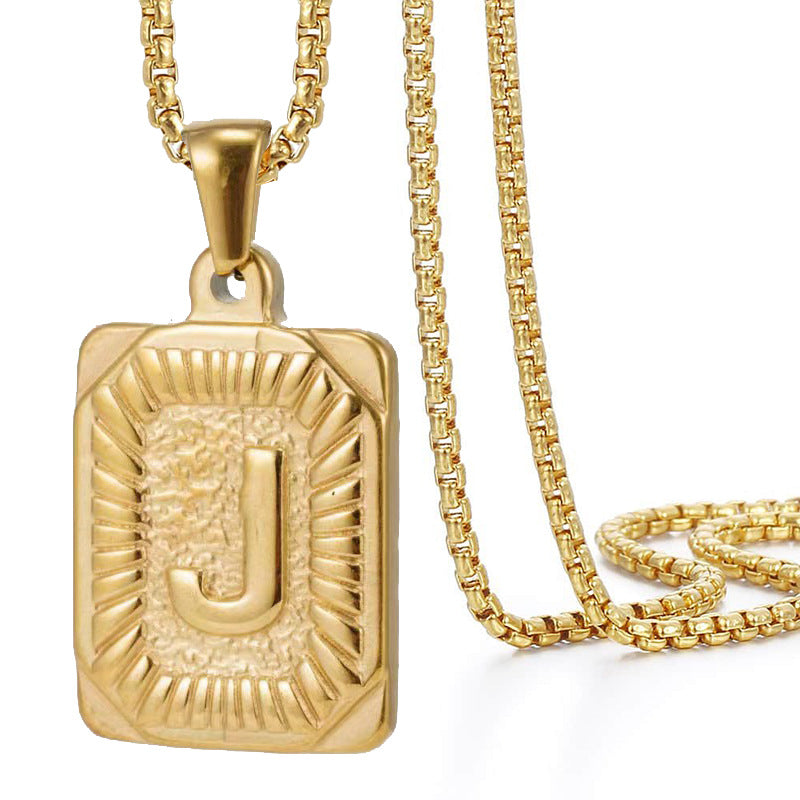 Colliers dorés simples en acier inoxydable Hip Hop pour hommes