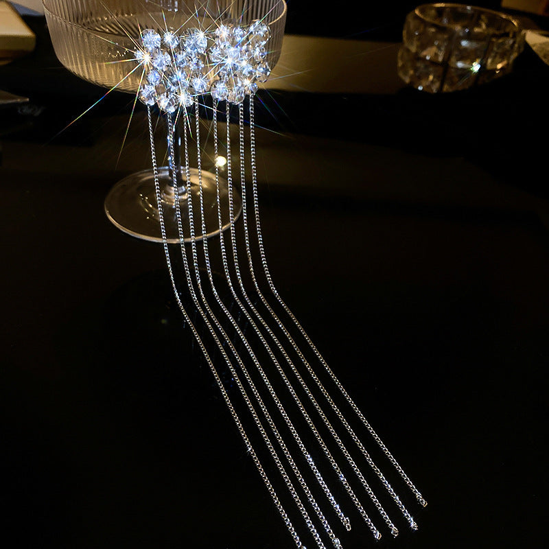 Women's Needle Style Long Tassel High Profile Fashion Earrings