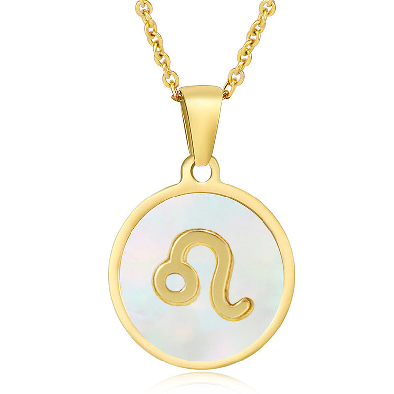 Shell Twee Constellations Stainless Constellation Pendant Necklaces