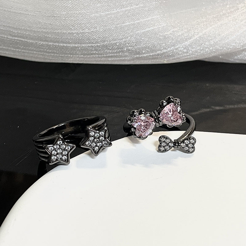 Star Open-end Female Dark Personality Affordable Luxury Rings