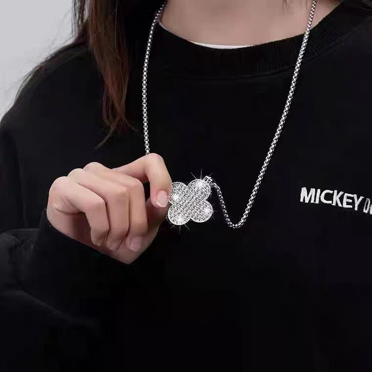 Women's Sweater Chain Clover Light Luxury Minority Long And Necklaces