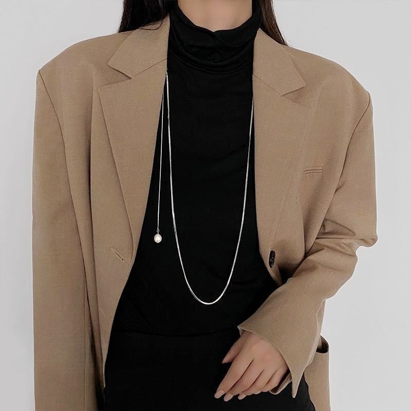 Colliers Hip Hop pour femmes, chaîne de pull de Style froid