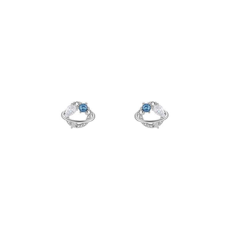 Women's Summer Diamond Planet Small Ear Niche Design Advanced Cold Style Rings