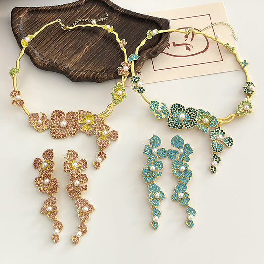 Women's Tassel Flowers Collar Personalized Niche Design Decorations Necklaces