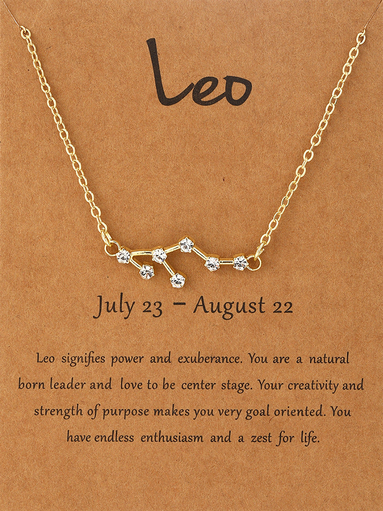 Style Simple Accessories Design Zircon Constellation Necklaces