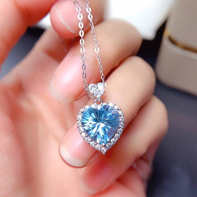 Offene Ringe mit ozeanblauen Topasfarbenen Edelsteinen