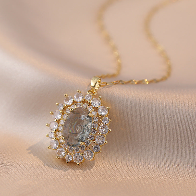 Women's High-grade Color Zircon Light Luxury Temperament Necklaces