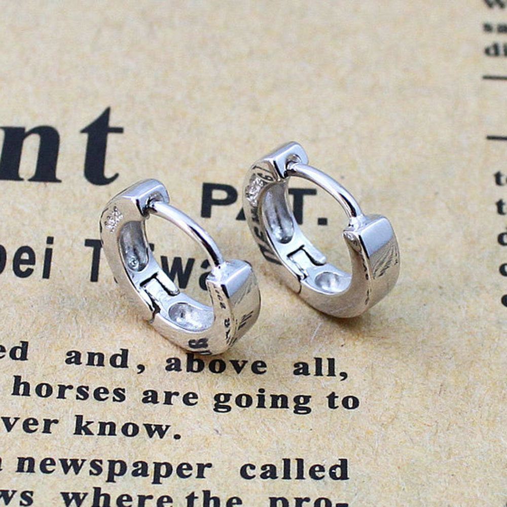 Women's & Men's & Fashion Sier-plated Ear Glossy And Earrings