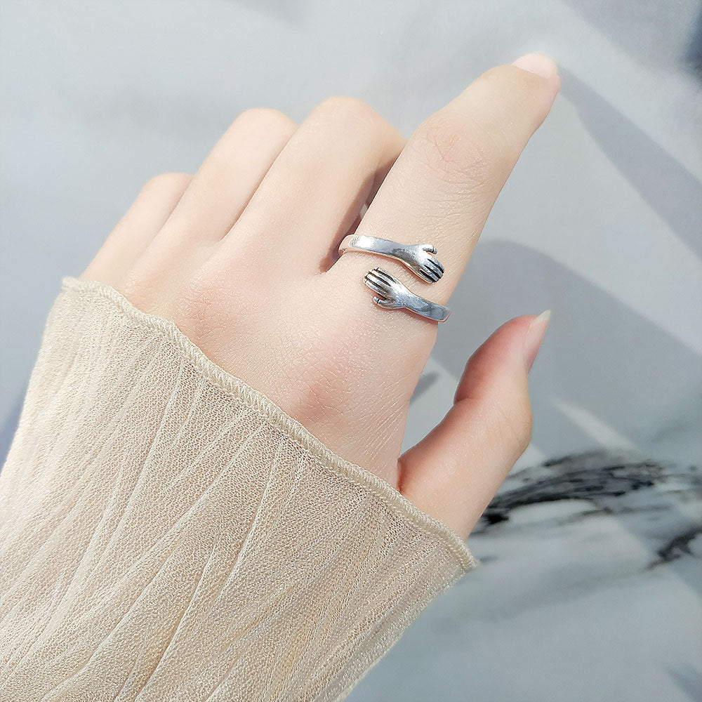 Love Hug Couple Korean Fashion Personalized Rings