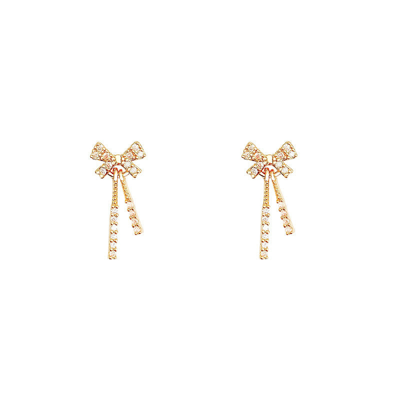 Women's Needle Small Exquisite Bow Fashion Niche Earrings