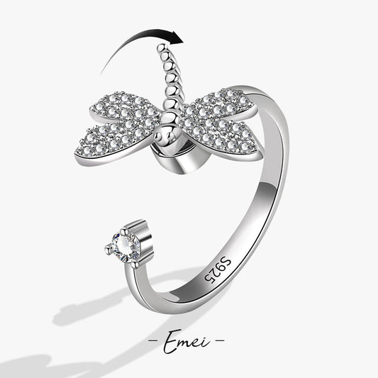 Women's Tide Index Finger Creative Rotational Dragonfly Rings