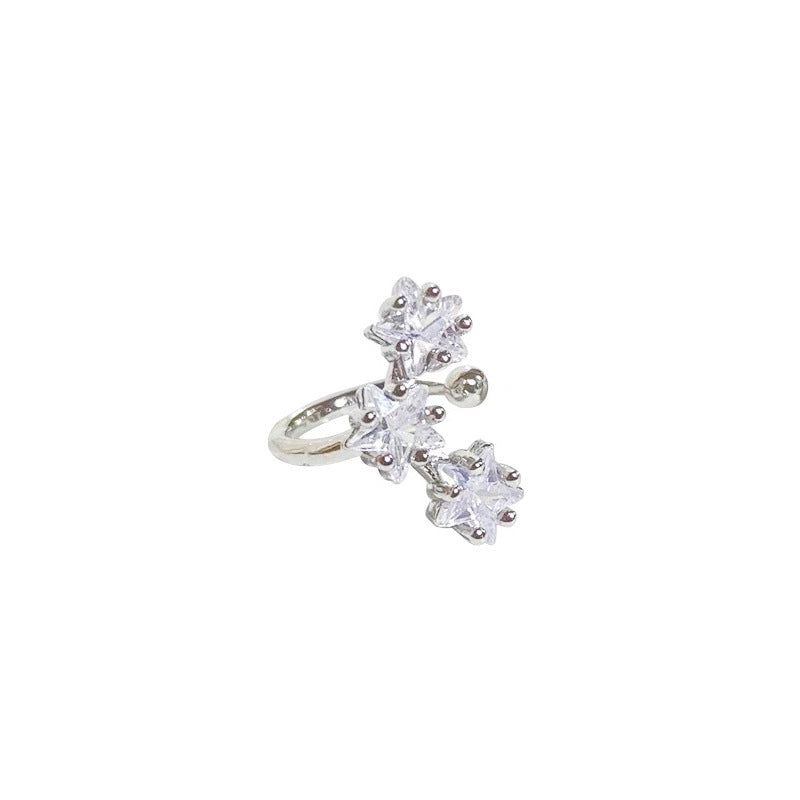 Temperamental Big Dipper Female Niche Personality Indie Rhinestone Ear Clip
