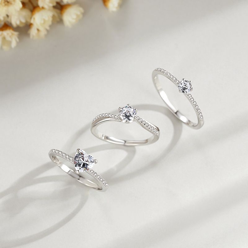 Female Light Luxury And Simplicity Love Rings