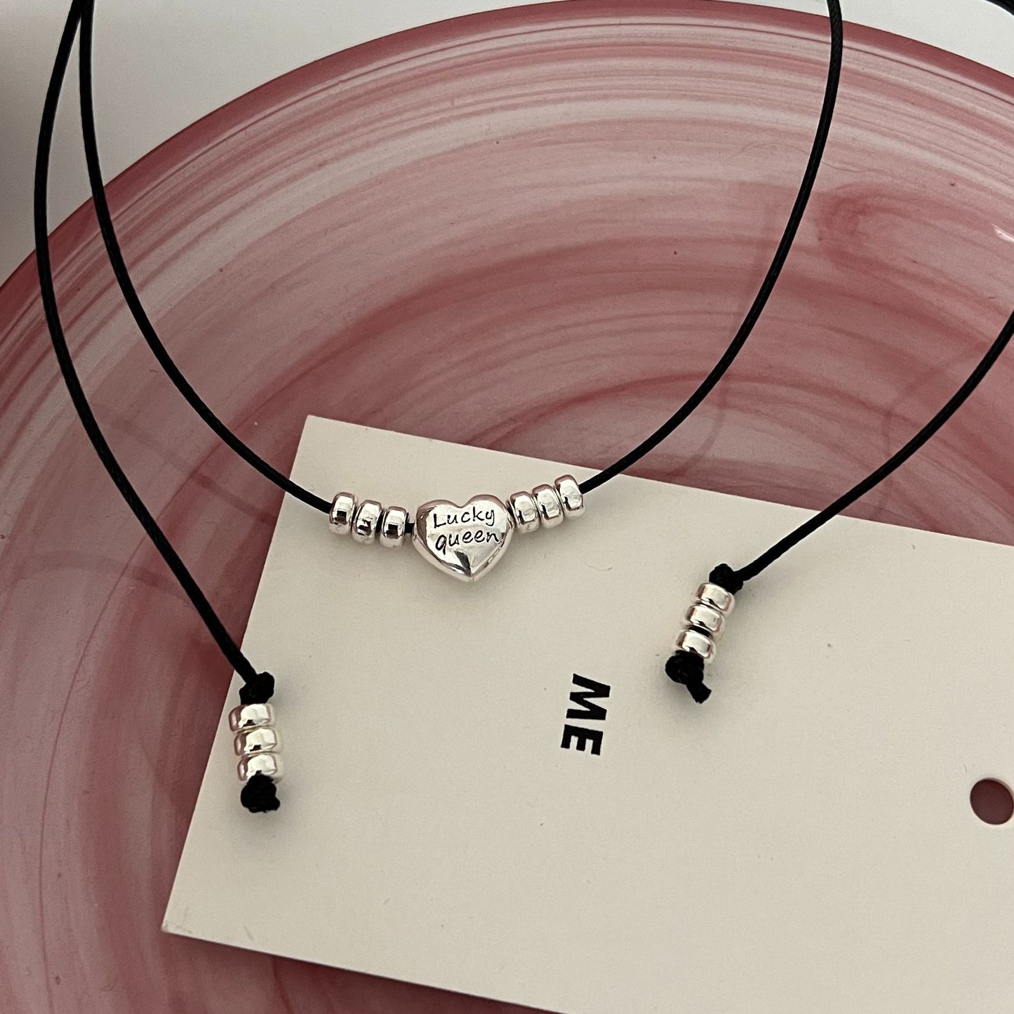 Black Rope Design Fashion Commuter Digital Clavicle Chain Necklaces