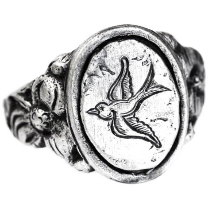 Retro Baroque Style Pattern Handmade Personality Ring