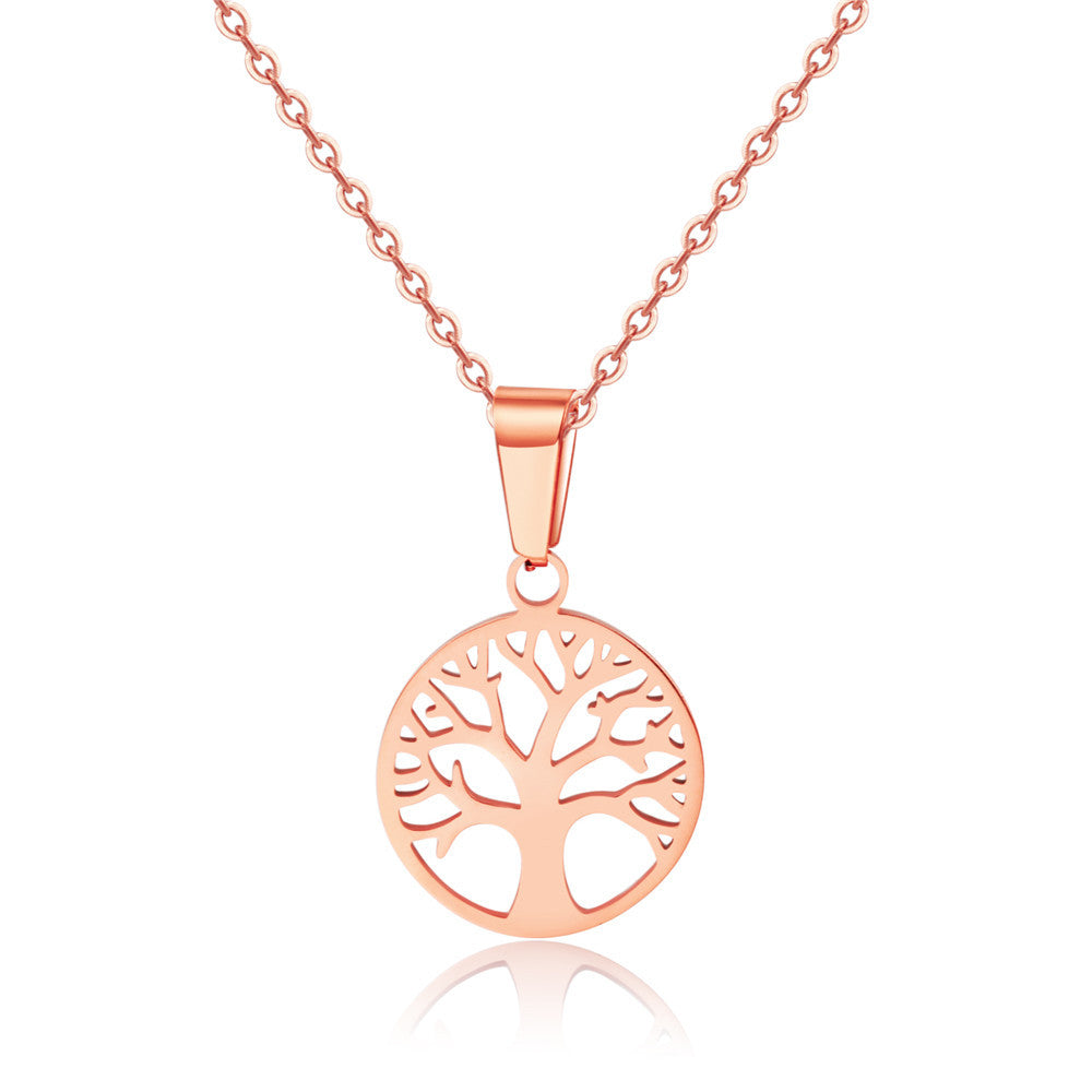 Pendentif en acier inoxydable titane plaqué or colliers mère