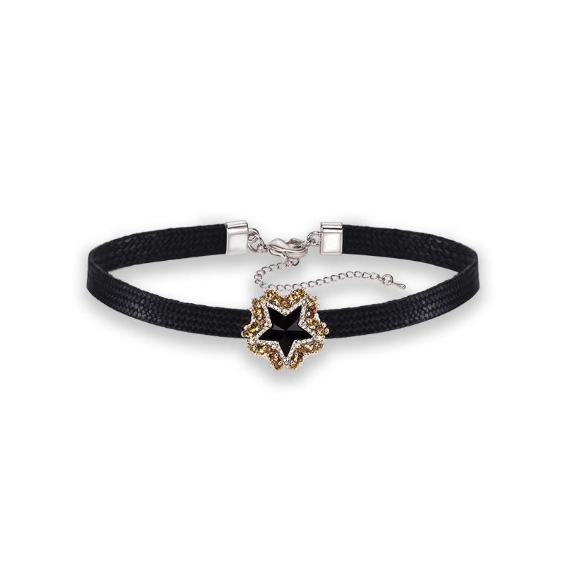 Women's Black Rope Fresh Clavicle Chain Short Neckband Collar Necklace