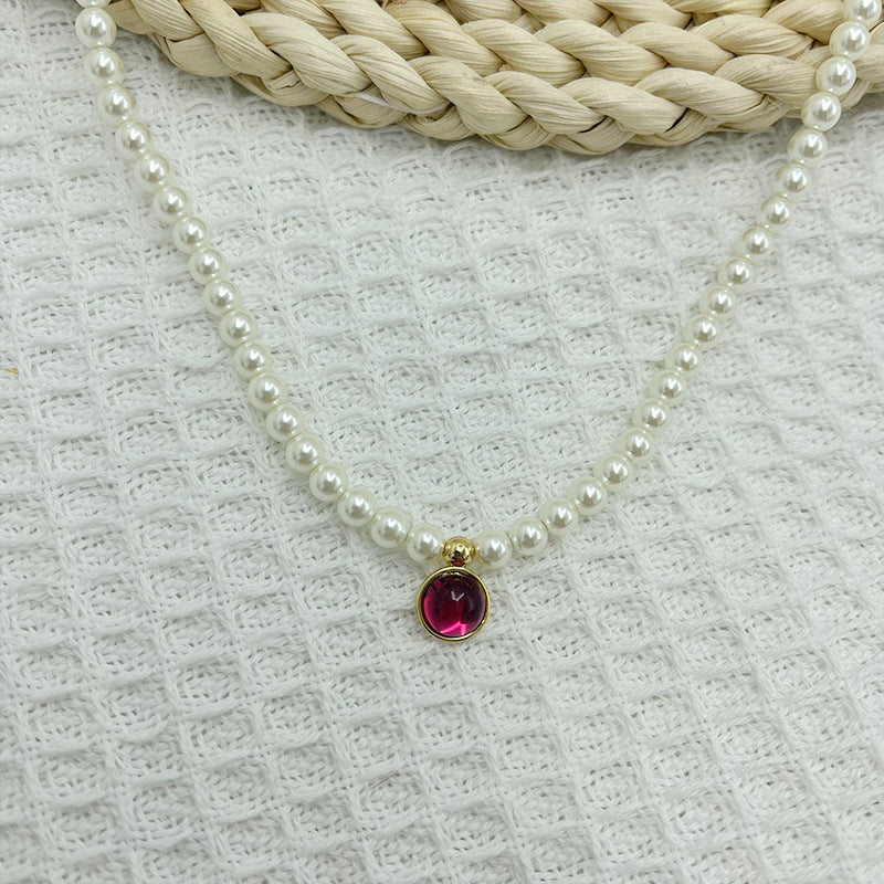 Colliers en pierre porte-bonheur pour femmes, chaîne de clavicule, pierre de naissance