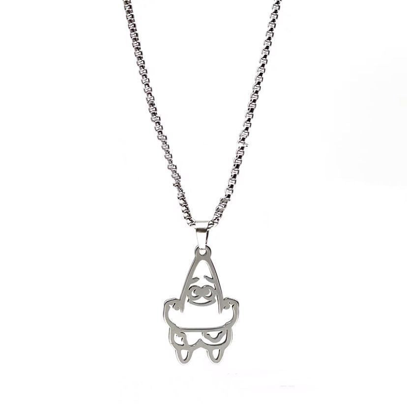 Pendentif étoile creuse, colliers en acier inoxydable pour personnalité masculine et féminine