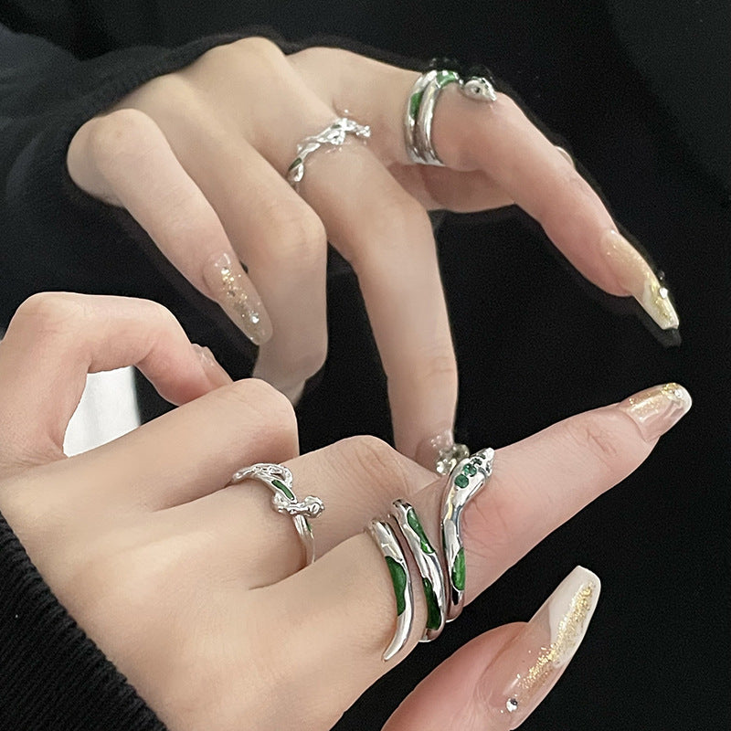 Snake High-grade Female Cold Style French Personalized Opening Rings