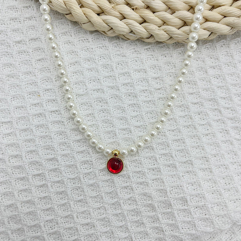 Colliers en pierre porte-bonheur pour femmes, chaîne de clavicule, pierre de naissance