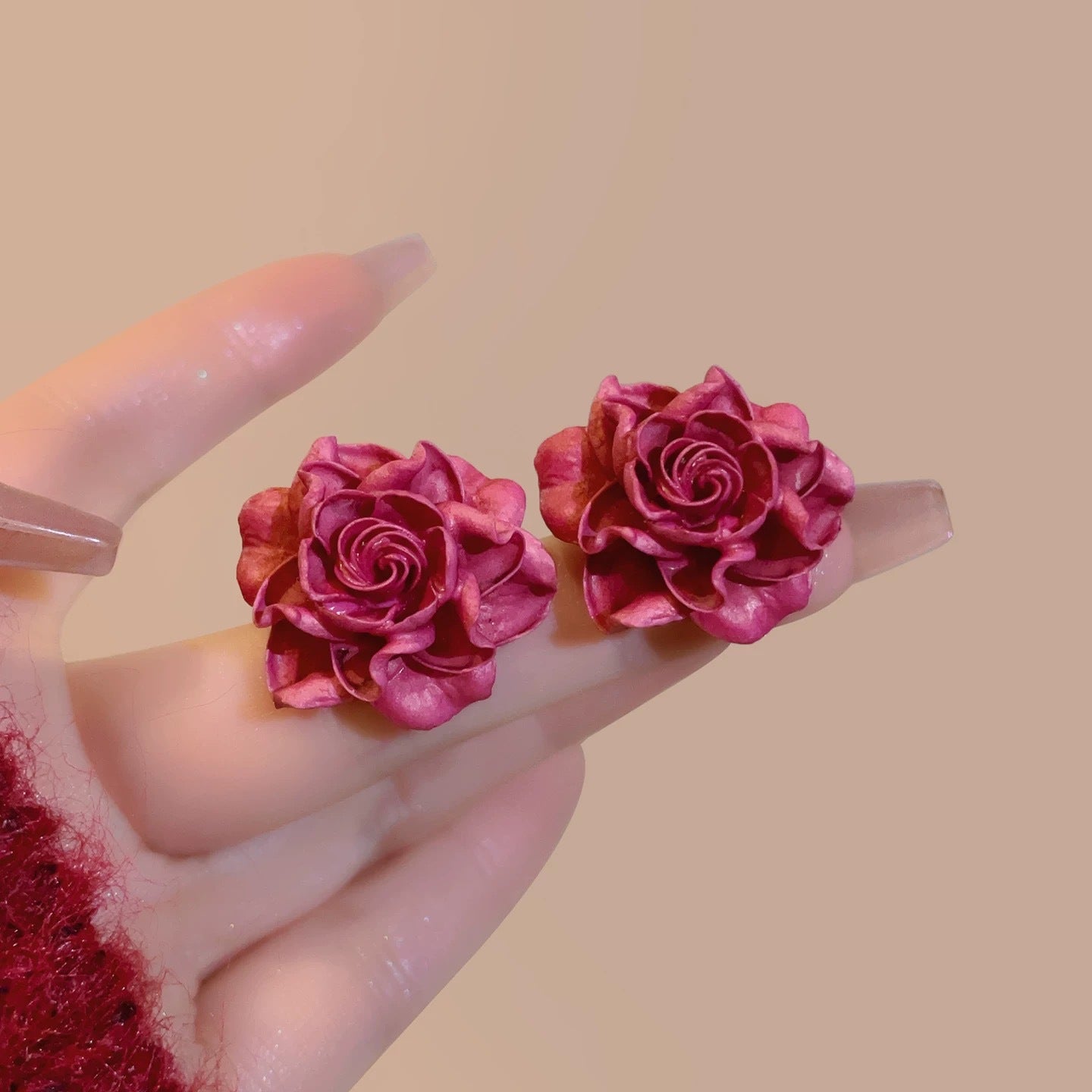 Women's Vacation Style Super Fairy Sweet Flower Seaside Colorful Little Wild Earrings