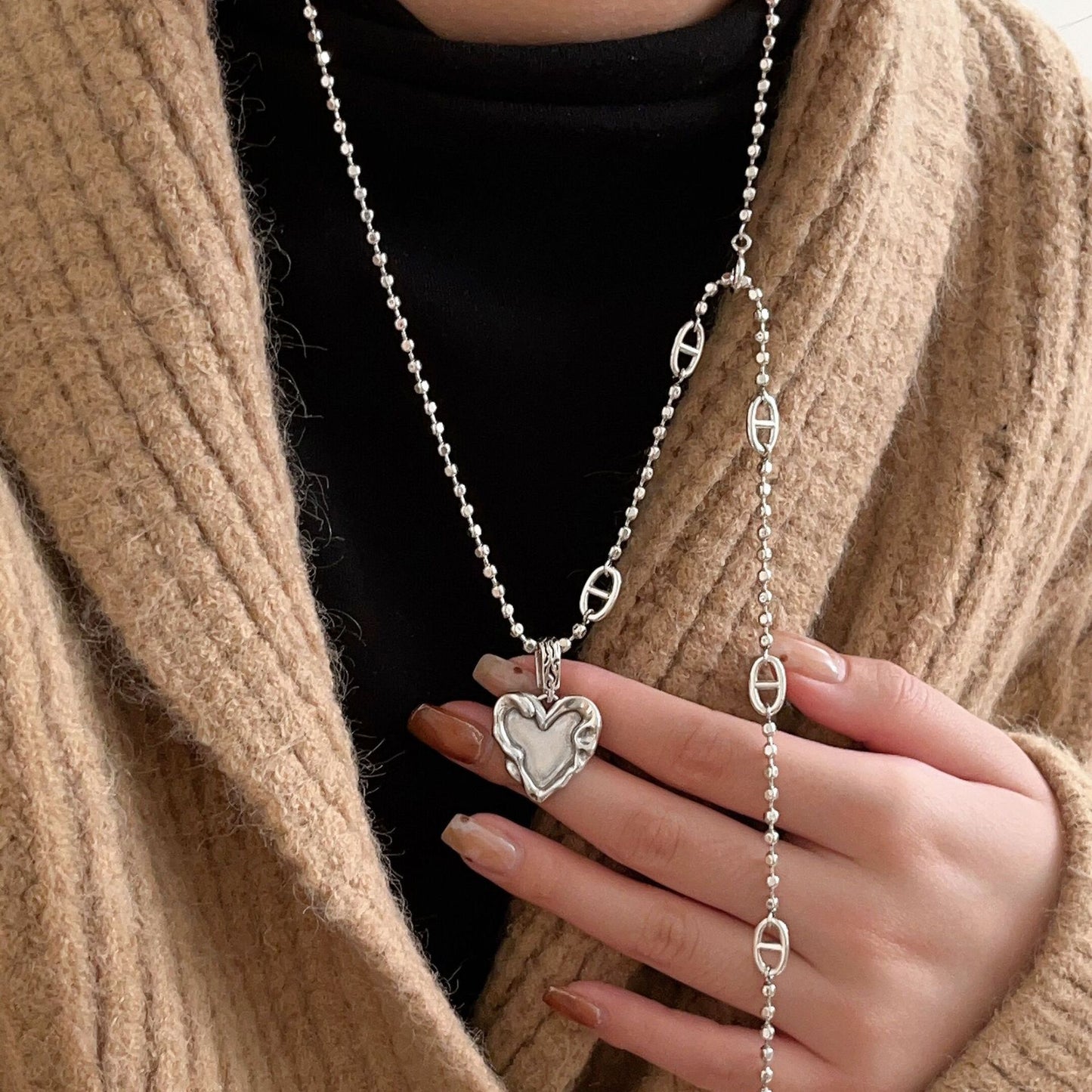 Women's Nose Turtleneck Sweater Chain More Than Long Necklaces
