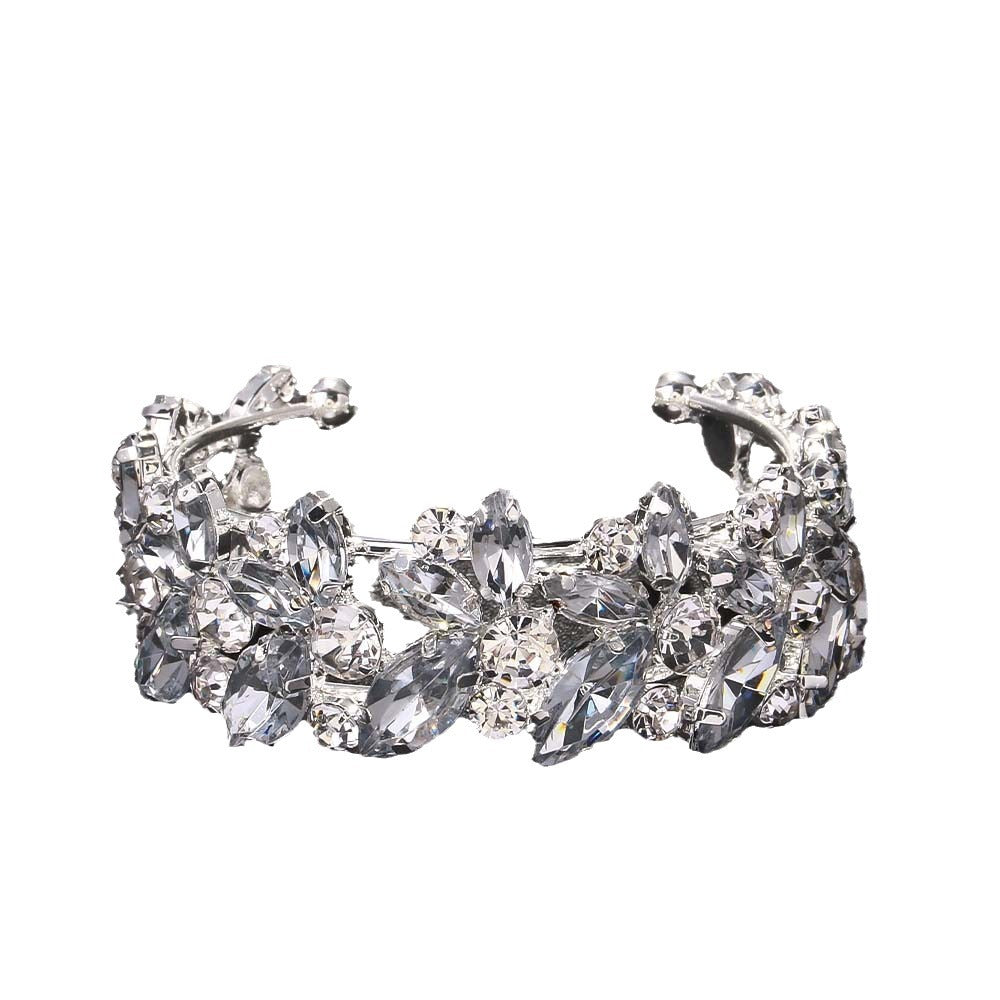 Glamorous Rhinestone Exaggerated Open-ended Advanced Stage Bracelet