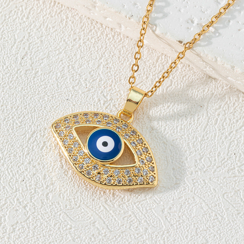 Wind Devil's Eye French Oil Drop Necklaces