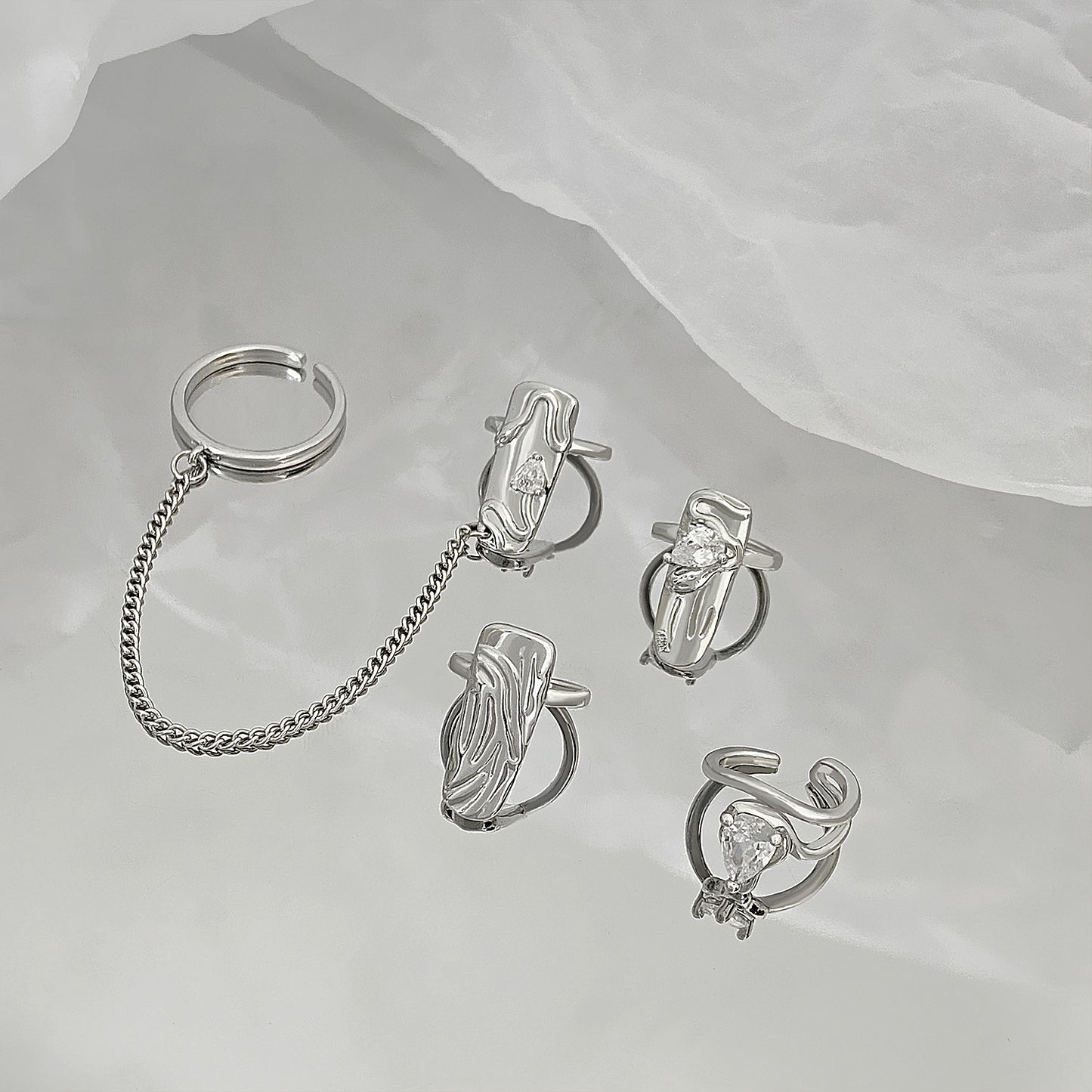 Set Fashion Cool Wear Nail Protector Rings
