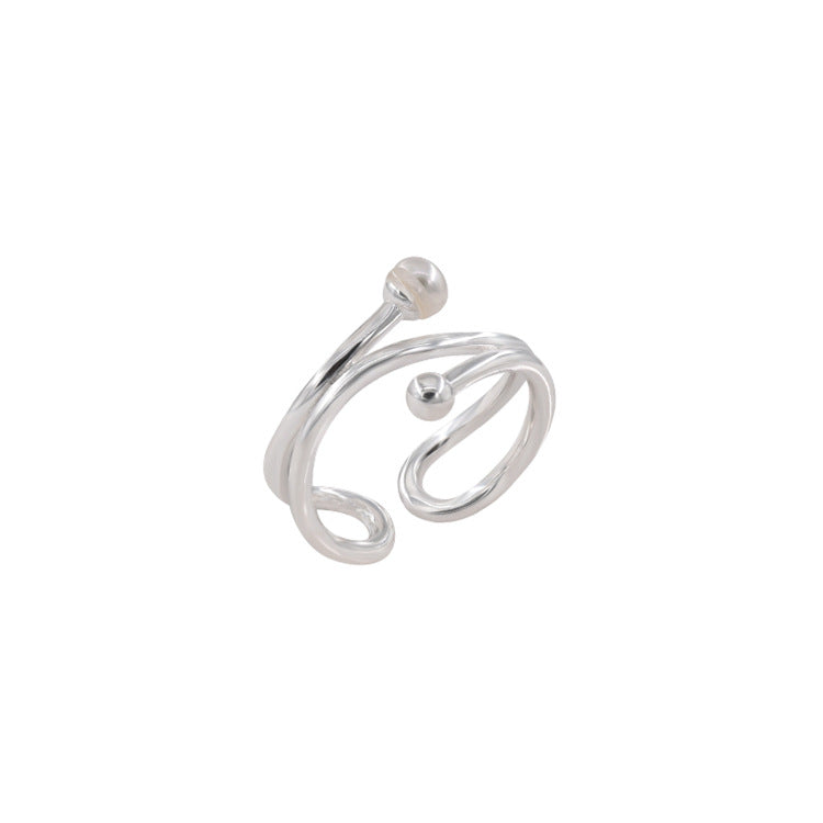 Herzförmige offene Ringe aus Metall mit offenem Anzug und weiblichem Design