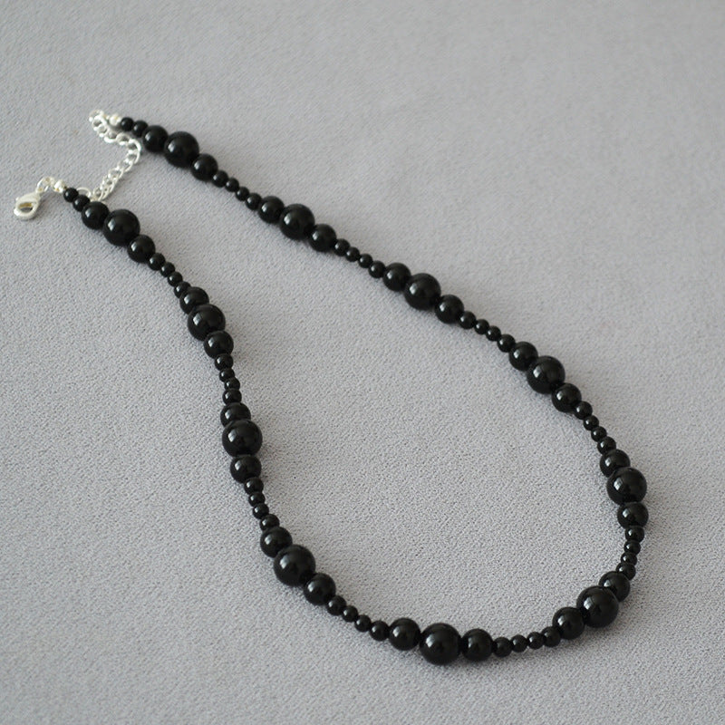 Colliers en agate noire pour femmes, niche tendance, Cool et créatif, Design