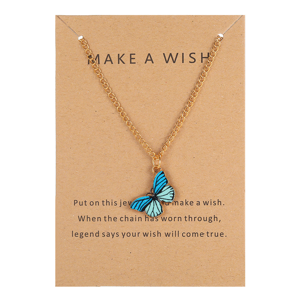 Bohemian Alloy Butterfly Pendant Suit Clavicle Chain Necklaces