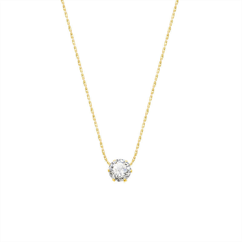 Colliers simples en diamant pour femmes, ne se décolore pas, pour l'été, à la mode, pour petites amies
